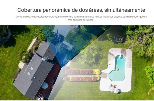 Cod. AT:379 Cámara Smart exterior/interior TP-Link Tapo C246D Dual 2K 360° / Lente gran angular 125° &amp; Teleobjetivo 6mm / Vista Nocturna Intelig. / Detección AI (pers. masc. veh.) / Seg. automát. sincronizado / 8 puntos patrulla / Audio bidireccional / So