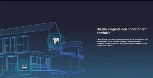 Cod. 742 Cámara Smart p/exterior 360° Wi-Fi EZVIZ H8c Pro 2K / Visión nocturna a color e IR (hasta 30mt.) / Detección Personas (tecnología IA) / Seguimiento Smart / Defensa activa / Audio bidireccional / Diseño resistente a la intemperie / Soporta microSD