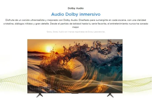 Cod 129 Smart TV TCL 75" 4K 75P6K HDR 10+ MEMC / Google TV / AiPQ / Dynamic Color / Bisel Met&aacute;lico / Panel HVA / HDMI 2.1, USB 3.0 / WiFi 5 &amp; BT5.2 / DTS-HD audio 15W*2 / Google Cast / Control remoto por voz