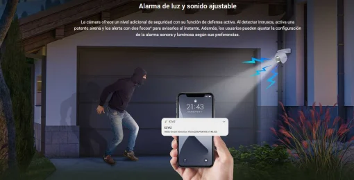 Cod. AE:745 Cámara Smart exterior EZVIZ H80x Dual 4K 360° / Vista Nocturna ColorFULL / Auto-Zoom Tracking / 2*modos patrulla / Detección humana/vehículo IA / Defensa activa / Audio bidireccional / microSD hasta 512GB / Compatible: Alexa y asst. Google