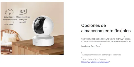 Cod. 347 Cámara Smart TP-link Tapo C212 360º 2K 3MP/ Vista Nocturna Adv. / Detección y Seguimiento de personas / Zonas act. personalizables / Alarma luz y sonido / Audio bidireccional / Soporta: microSD (hasta 512GB) / compatible: Google Home y Alexa.