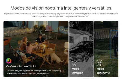 Cod. AT:379 Cámara Smart exterior/interior TP-Link Tapo C246D Dual 2K 360° / Lente gran angular 125° &amp; Teleobjetivo 6mm / Vista Nocturna Intelig. / Detección AI (pers. masc. veh.) / Seg. automát. sincronizado / 8 puntos patrulla / Audio bidireccional / So