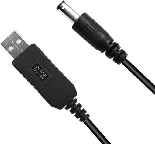 Cod. 191 Cable convertidor USB-A (5V/1A) a DC (12V/1A) / universal P/router
