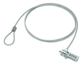 Cod. 214 Cable Candado P/Laptop F&amp;K / Bloqueo de 4 dígitos / cable de acero / 1.09 M