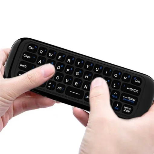 Cod. 1074 Control remoto por voz Air Mouse M8 / Mini teclado / IR/RF 2.4GHz / Bat. integrada / Compatible: Smart TV, Android TV, PC