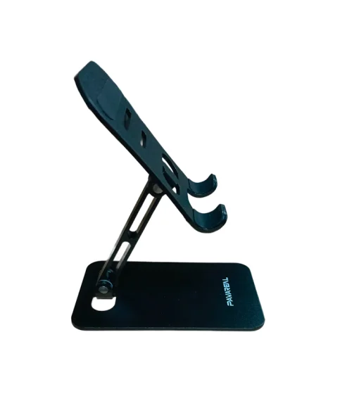 Cod. 321 Soporte Pavareal T10 P/Celular y Tablet 4" hasta 13" / giratorio 360&deg;, Ajuste libre, plegable / Material: Aluminio / black