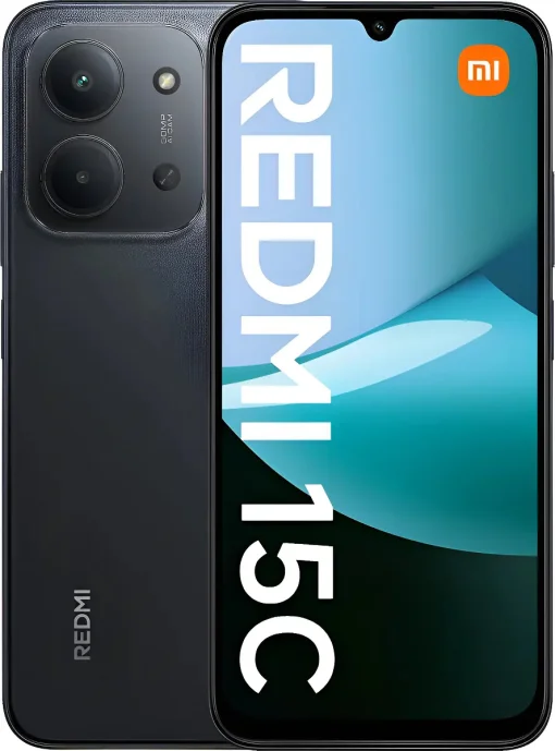 Cod. 349 Xiaomi Redmi 15C / 128GB Rom / 4GB Ram (up to 8GB exten.) / Helio G81-Ultra / 6.9" HD+ 120Hz / Cam. Dual 50MP con AI + 8MP Frontal / Bat. 6.000 mAh / 33W / IP64 / USB-C / Negro Ocaso