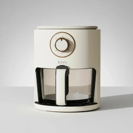 Cod. 1165 Freidora de aire ENV AF2202 / 4.5 Litros / Temp. hasta 200&deg;C / Control de Perilla / Cesta de fre&iacute;r de Vidrio Templado / 1200W / 110V