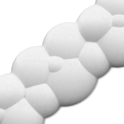 Cod. 043 Reposa muñecas P2 / forma de nube / Ergonómico / espuma viscoelástica / Base de goma antideslizante / Dim.: 110x430x10mm 