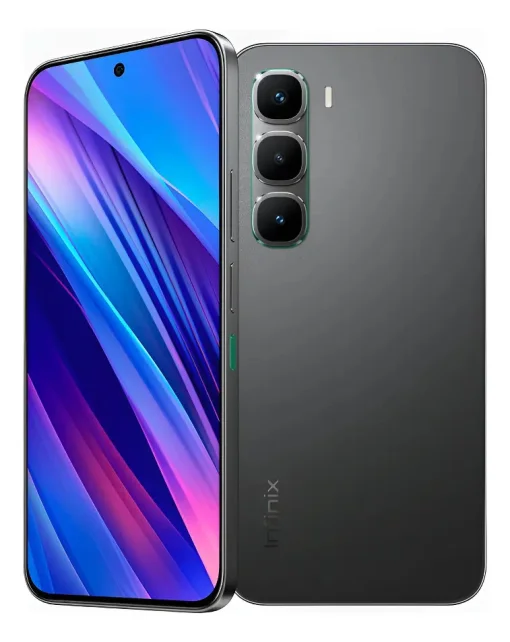 Cod. 335 Infinix HOT 60 Pro / 6.78" 1.5K AMOLED 144Hz / Ram 8GB (16GB exten.) / 256GB Alm. / Helio G200 / XOS 15.1 Android 15 / Cam. 50MP + 13MP Frontal / NFC / Sensor de huellas / Bat. 5160mAh, Carga r&aacute;pida 45W / Sleek Black