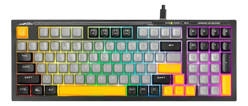 Cod. 286 Teclado Marvo Soldat S50B (K638B) / Silencioso / Retroiluminado vibrante mixtos / FN Multimedia / anti-ghosting 19 teclas / 98 teclas Espa&ntilde;ol