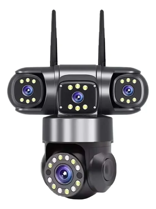 Cod. 422 C&aacute;mara Smart ENV Guardian Pro 6MP P/Exterior 360&deg; Triple Lente / Full Color 24/7 / Audio bidireccional / Detecci&oacute;n IA de Personas/movimientos / WiFi, RJ45 / Soporta microSD (hasta 128GB) / IP66