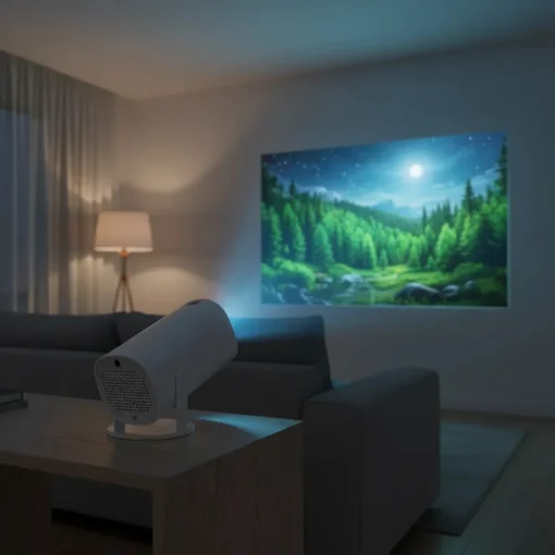 Cod. 063 Proyector ENV Proview E100 HD / Android 11 / WiFi Dual 2.4G-5G / Pantalla hasta 150" / HDMI, USB, AUX / Altavoz Integrado / Peso Ultra Ligero