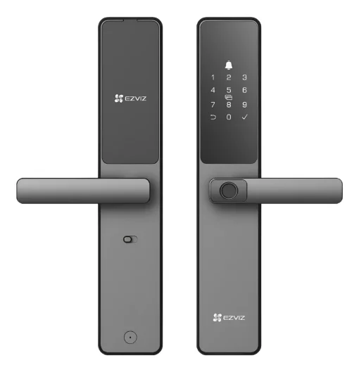 Cod. 1036 Cerradura Smart Ezviz DL05 / Wi-Fi / Desbloqueos: remoto con APP, Huellas dactilares, Tecl. num&eacute;rico, C&oacute;digos temporales / Bloqueo autom&aacute;tico, Seguridad P/Ni&ntilde;os / Alarma antimanipulaci&oacute;n / Controles con App, Verificaci&oacute;n y alertas de estados / T