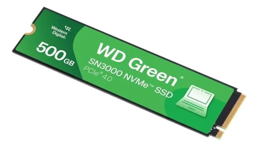 Cod. SN:522 SSD WD Green&trade; SN3000 M.2 500GB / 5.000MB/s Lectura y escritura 4.100MB/s / 2280 / PCIe Gen4 x4, NVMe&trade;
