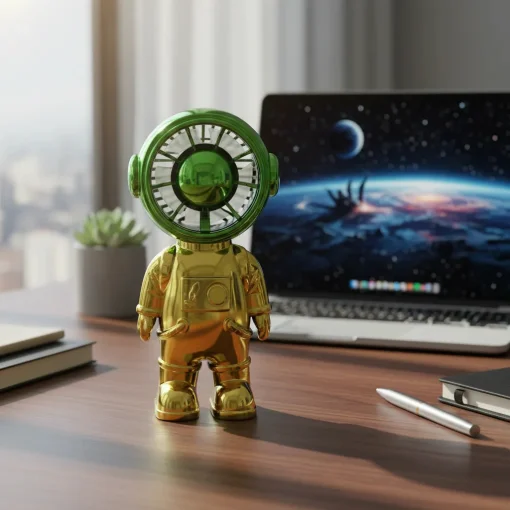 Cod. 1196 Mini Ventilador Recargable USB / Forma de Astronauta
