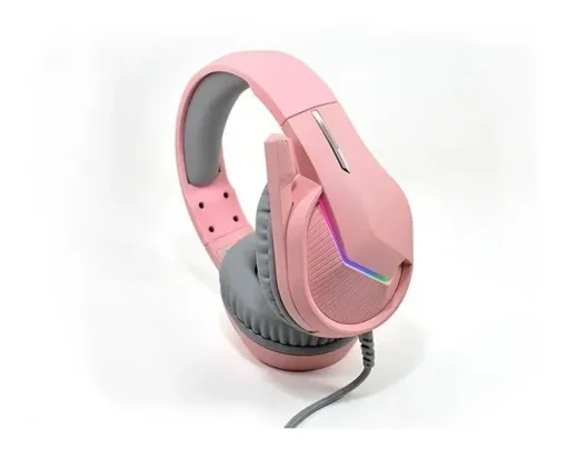 Cod. M:108 Headphone MARVO H8618 Tactic 40 Pink / Micrófono omnidireccional / ilum. RGB estática / control en cable (vol. y mic.) / Interfaz USB 2.0, Cable trenzado 2.0 m