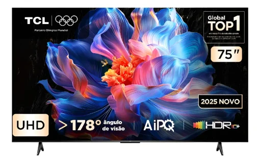 Cod 129 Smart TV TCL 75" 4K 75P6K HDR 10+ MEMC / Google TV / AiPQ / Dynamic Color / Bisel Met&aacute;lico / Panel HVA / HDMI 2.1, USB 3.0 / WiFi 5 &amp; BT5.2 / DTS-HD audio 15W*2 / Google Cast / Control remoto por voz