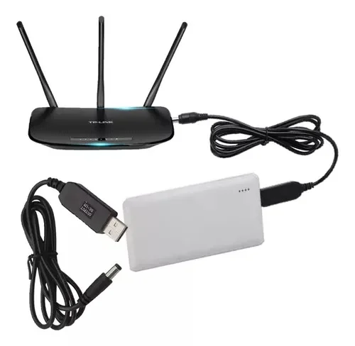 Cod. 190 Cable convertidor USB-A (5V/1A) a DC (12V/1A) / universal P/router