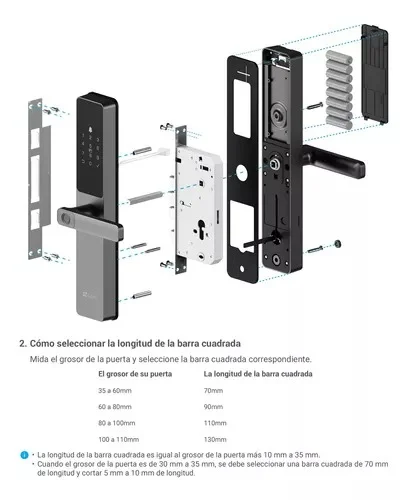 Cod. 1036 Cerradura Smart Ezviz DL05 / Wi-Fi / Desbloqueos: remoto con APP, Huellas dactilares, Tecl. num&eacute;rico, C&oacute;digos temporales / Bloqueo autom&aacute;tico, Seguridad P/Ni&ntilde;os / Alarma antimanipulaci&oacute;n / Controles con App, Verificaci&oacute;n y alertas de estados / T