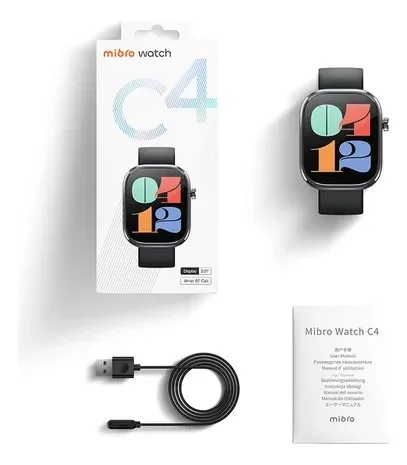 Cod. 1066 SmartWatch Mibro C4 / LLamadas BT 5.3 / Pantalla HD 2.01" / Esferas de reloj personalizadas / 100 modos deportivos / Monitoreo de salud / 2ATM resistente al agua