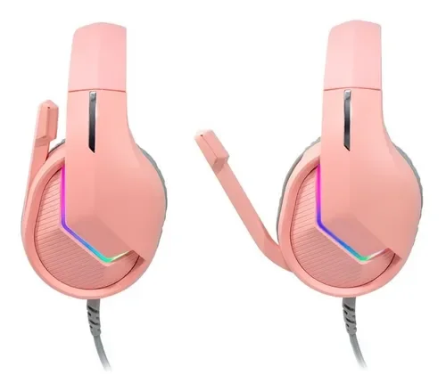 Cod. M:108 Headphone MARVO H8618 Tactic 40 Pink / Micrófono omnidireccional / ilum. RGB estática / control en cable (vol. y mic.) / Interfaz USB 2.0, Cable trenzado 2.0 m