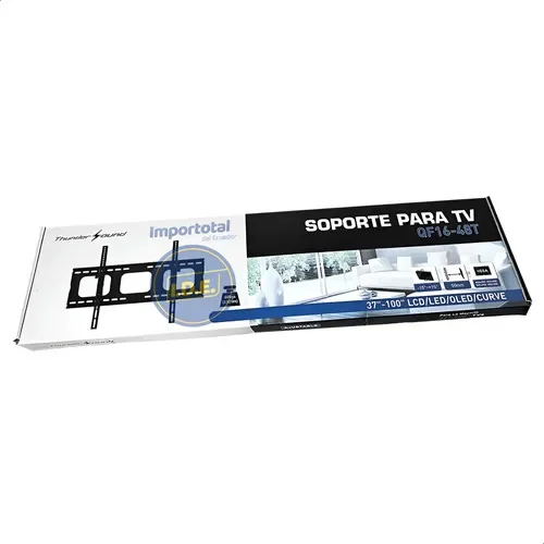 Cod. 1157 Soporte de TV Thunder Sound QF16-48T 37" a 100" / Inclinaci&oacute;n &plusmn;15&deg; / soporta hasta 60Kg. (132lbs)