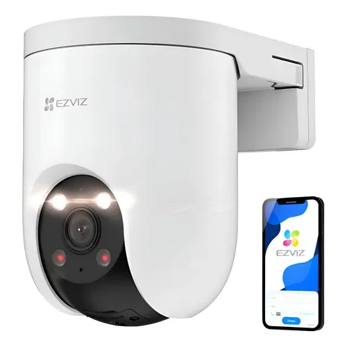 Cod. 395 C&aacute;mara Smart p/exterior 360&deg; Wi-Fi EZVIZ H8c Pro 4K (8MP) / Visi&oacute;n nocturna a color / IR (hasta 30mt.) / Detecci&oacute;n Personas/Veh&iacute;culos IA / Seg. Zoom autom&aacute;t. / Defensa activa / Audio bidireccional / IP66 / Soporta microSD (hasta 512GB) / compatib