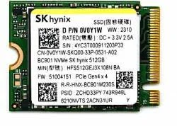 Cod. 427 SSD SK Hynix M.2 512GB / 2230 + Soporte P/2280 / PCIe&reg; 3.0x4 NVMe&reg; (Sin empaque)