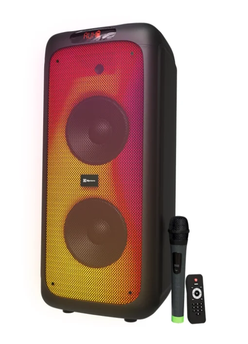 Cod. 236 Parlante Klip Xtreme BoomFire Pro KLS-662 TWS Bluetooth&reg; v5.0 / 3.000W PMPO (RMS 200W) / 2*Subwoofers 8" / Luces LEDs de Fuego P/Fiestas / Bat. litio (Hasta 22 H al 50%) / Radio FM / Incl. Mic. Inal&aacute;mbrico