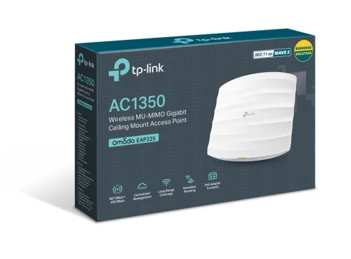 Cod.086  Access Point Corporativo Gigabit Wi-Fi con Omada/Mesh/MU-MIMO AC1350 Dual Band / Montaje en Techo / TP-Link EAP225