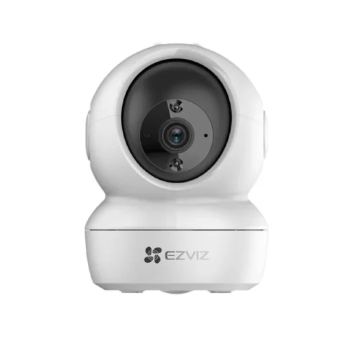 Cod. 333 Cámara Smart 360° EZVIZ H6c Pro 2K / Visión Nocturna a Color / Modo patrulla / Detección (AI) Personas y ruidos fuertes / Seg. automát. / Audio bidireccional y botón llamada / Compatible: Alexa y google home / Soporta microSD hasta 512GB