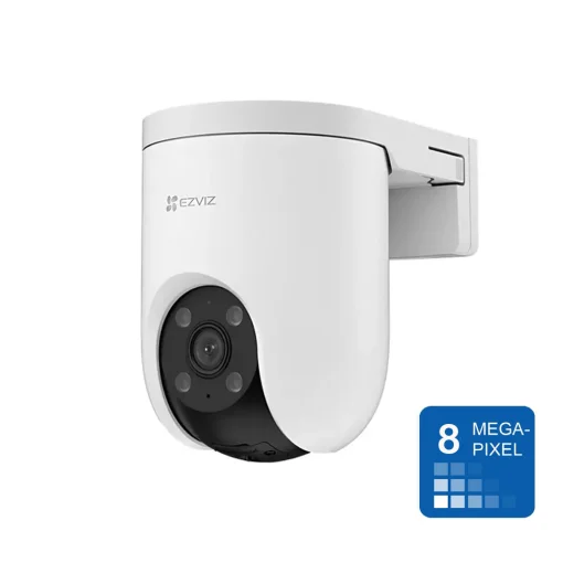 Cod. 395 C&aacute;mara Smart p/exterior 360&deg; Wi-Fi EZVIZ H8c Pro 4K (8MP) / Visi&oacute;n nocturna a color / IR (hasta 30mt.) / Detecci&oacute;n Personas/Veh&iacute;culos IA / Seg. Zoom autom&aacute;t. / Defensa activa / Audio bidireccional / IP66 / Soporta microSD (hasta 512GB) / compatib