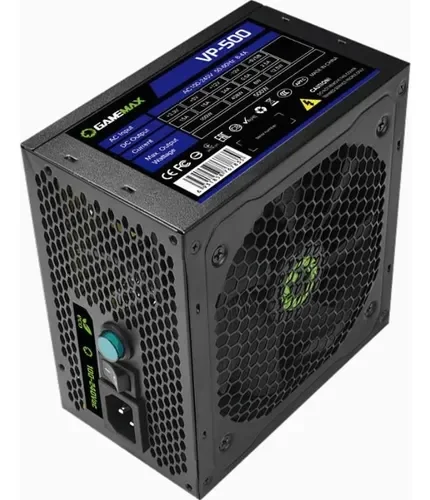 Cod.134  Fuente de Poder GAMEMAX VP-500 / Certificado 80 Plus Bronze / 500 Watts / 12CM Ventilador / ATX /PC