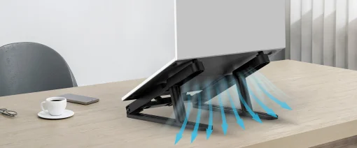 Cod. B:750  Base de Netebook Genius M200 / hasta 17&quot; / Plegable / 6 niveles de altura ajustables / Capacidad de peso hasta 10kg. / Compatible con Laptop, Tablet o Teléfono