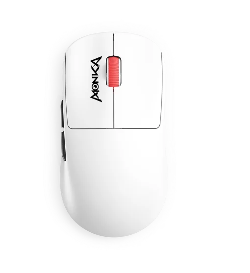 Cod. K:265 Mouse MONKA PRIME G997W Tri-modo Wireless (2.4G &amp; BT 5.1) + cable / 26.000 DPI / tasa sondeo 4K / Chip PixArt PAW3395 / 6 botones programables / Peso (53g) / 100% PTFE (pie) / Bat. 300mAh(hasta 60H) / Dedicado: P/Gamer PRO/Usuario PRO
