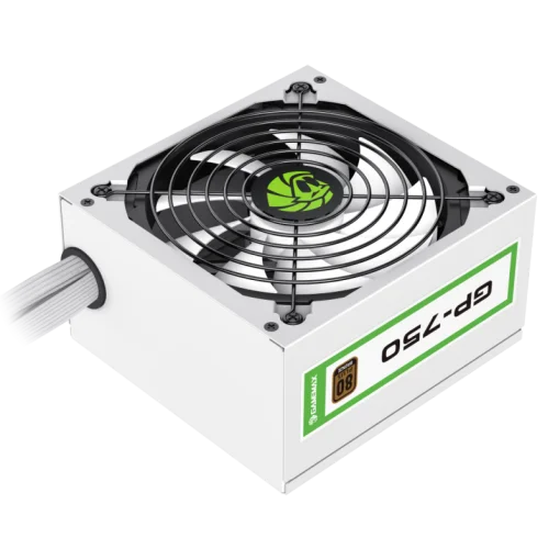 Cod. 150 Fuente de Poder GAMEMAX GP-750 WH/ Alta eficiencia 80 Plus Bronze / 750 Watts / 14CM Ventilador Bajo Ruido/ ATX /PC