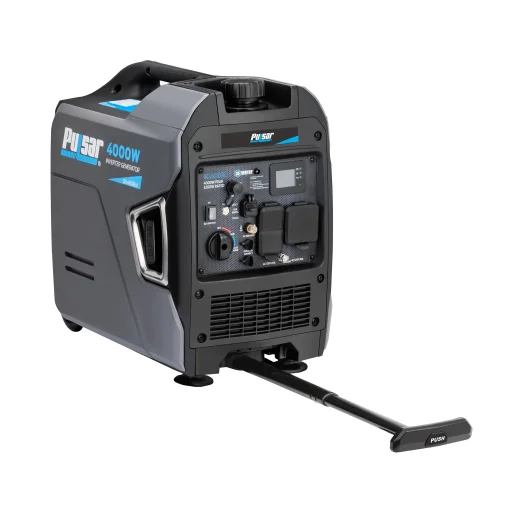 Cod. 233 Generador Inverter Pulsar GX400BN 4000W Súper Siliencioso / Dual: Gas o Gasolina 3GL. / Salida: 2*tomas AC 120V/20A, 1*120V/30A, 1*USB-C, 1*USB-A / Funcióna 8 Hr. 50% / modo Eco
