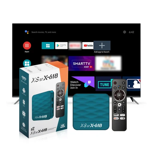 Cod. 1191 TV BOX XS97 X-618 / HDR 4K Ultra HD / 4GB RAM / 32GB Alm. / Android TV 12.0 ( Preinstalado XuperTV) / Wi-Fi Wual 2.4G/5G &amp; BT 5.0