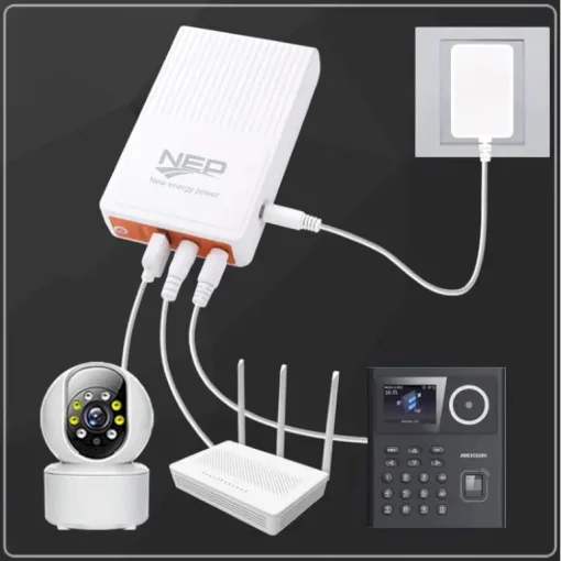 Cod. 064 Mini UPS P/Router NEP QX-600 / 10.000 mAh, 25W (12V,9V, 5V)