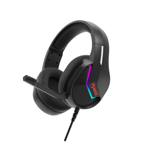 Cod. M:102 Headphone MARVO Tactic 40 BLack (H8618) / Mic. omnidireccional / RGB est&aacute;tica / control en cable (vol. y mic.) /&nbsp;&nbsp;Cable USB trenzado 2.0 m