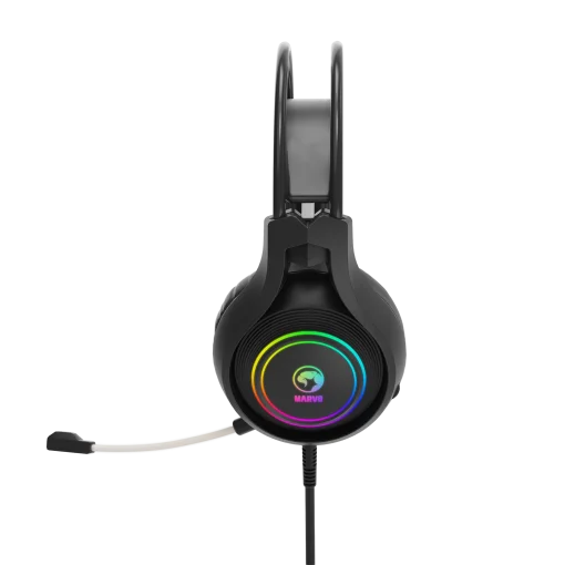Cod. M:105  Headphone Gaming MARVO Scorpion HG8921 Tactic 30 Stereo / Diadema Autoadaptativa / ilum. RGB estática / Mic. omnidireccional / Interfaz: USB / Cable 2.2 m.