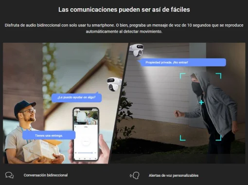 Cod. 747 Cámara Smart ext. EZVIZ H90 Dual (2K+ &amp; 2K+) / lentes Rotaciones duales / Control un toque / Vista Nocturna Color (40m)/ 2*modos patrulla / Detección humana/vehículo IA / Co-detección Seg. automát. / Defensa activa / Audio bidireccional / spt. Mi