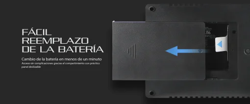 Cod. 052 UPS FORZA HT-750LCD Interactivo / 750VA/450W, 120V / 12*Tomas NEMA 5-15R + coaxial + P/Carga 2*USB-A, 1*USB-C / LCD de estado / Batería: 12V 7Ah