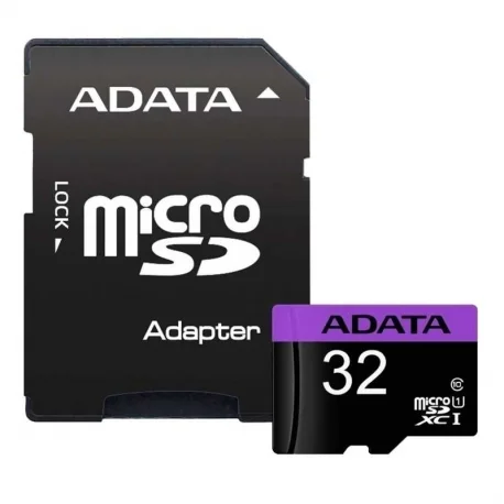 Cod. 141 Memoria Micro SD ADATA Premier / 32GB /UHS-I Clase 10 / 2en1 / 80MB/s
