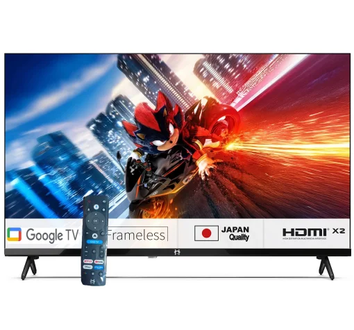 Cod. 125 Televisor HouseTV 55" QLED 4K Ultra HD HDR / Google TV / 3*HDMI, 2*USB / Wi-FI, Bluetooth / Google Cast / Dolby Audio / Control remoto por voz