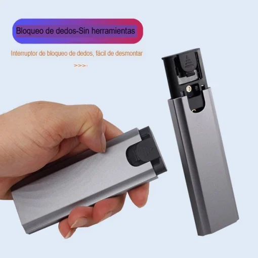 Cod. 042 Capsula P/SSD M.2 Dual (NVMe y M.2 SATA) / 10Gbps / USB 3.2 Gen2 / Compatible: Windows, MacOS, Linux / aluminio