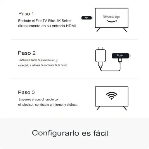 Cod. 1130 Fire TV Stick 4k SELECT (modelo m&aacute;s reciente) con Alexa | (Control TV/barra de sonido) / Wi-Fi 5 | Contenido 4K Ultra HD HDR10+ | 8GB Alm. | b&uacute;squeda con inteligencia artificial