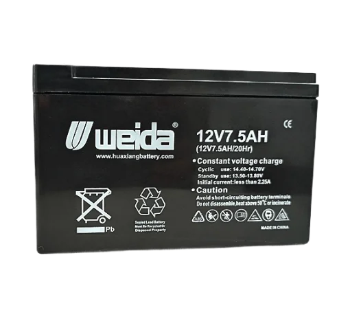Cod. 054 Batería de plomo sellada Weida 12V 7.5Ah / 20Hr