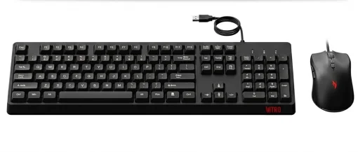 Cod. 299 Kit 2en1 ACER NITRO OCC311 / Teclado Espa&ntilde;ol + Mouse &oacute;ptico 3600DPI, 7 botones / iluminaci&oacute;n RGB Arco&iacute;ris / Silencioso / USB, Cable 1.5 m